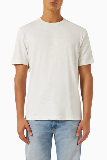 Crew Neck T-shirt in Organic Cotton-blend