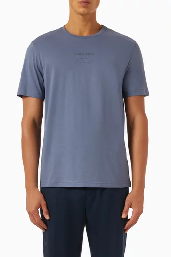 Raised Editorial Logo T-shirt in Cotton