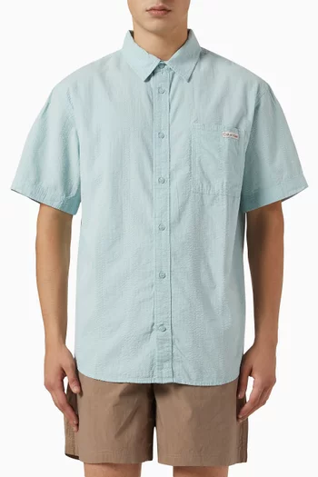 قميص بأكمام قصيرة قطن سيرساكر