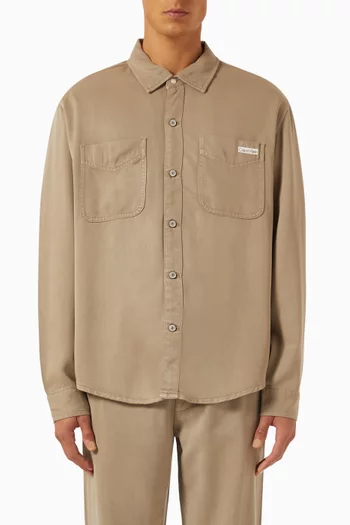 Overshirt in Cotton Twill