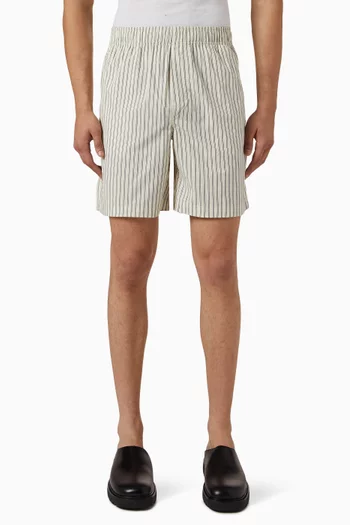 Pull-on Shorts in Cotton Poplin