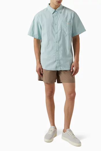 Pull-on Shorts in Cotton Poplin