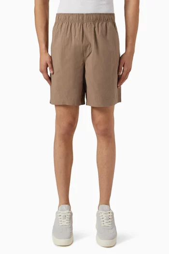 Pull-on Shorts in Cotton Poplin