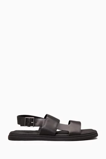 Back Strap Sandals in Leather