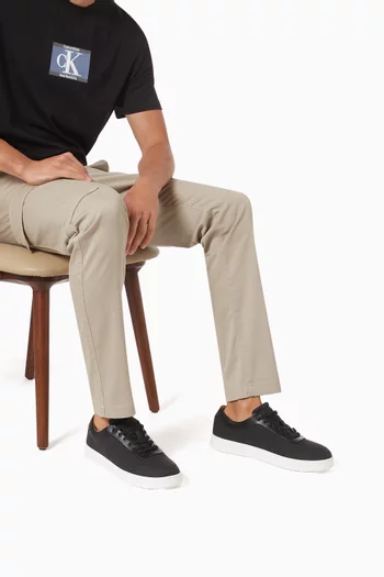 Low-top Lace-up Oxford Sneakers in Leather