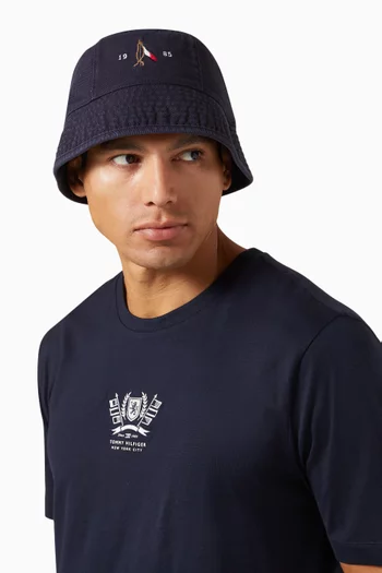 Seasonal Flag Bucket Hat in Cotton