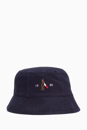 Seasonal Flag Bucket Hat in Cotton