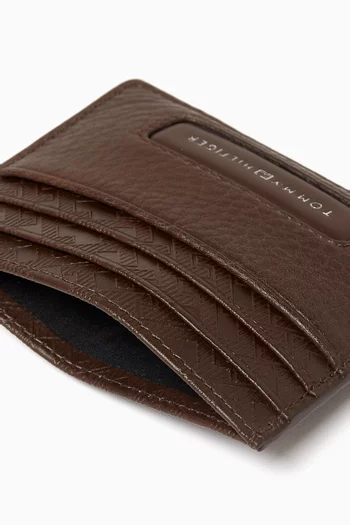 TH Monogram Credit Card Holder in Leather