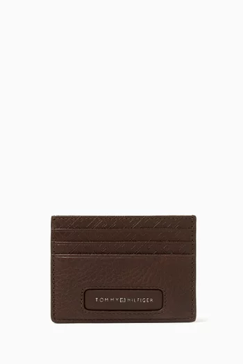TH Monogram Credit Card Holder in Leather