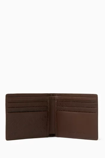 TH Monogram Bifold Card Wallet in Leather