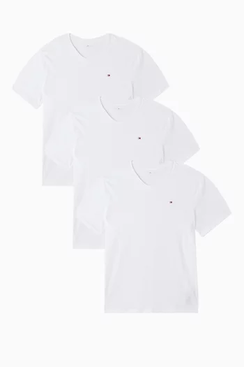 Crew T-shirt in Cotton, Set of 3