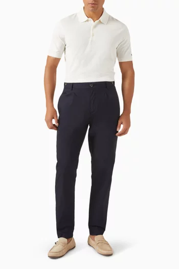 Smart Casual Polo Shirt in Cotton-blend