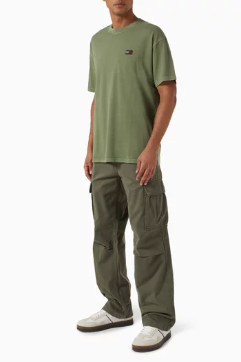 Logo-patch T-shirt in Cotton