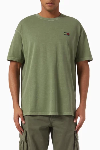 Logo-patch T-shirt in Cotton