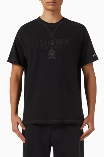 Tonal Crest T-shirt in Cotton
