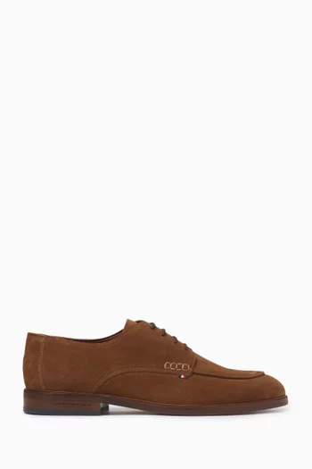 Lace-up Derby Shoes in Suede