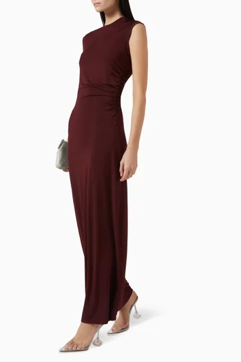 Draped Maxi Dress in Fluid Jersey
