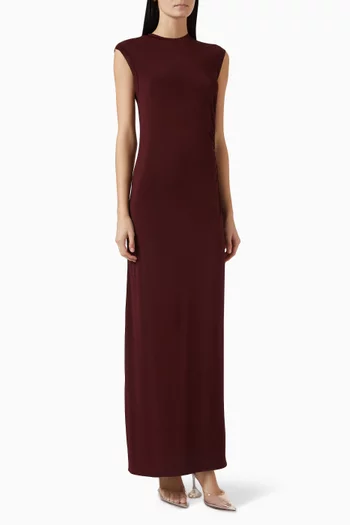 Draped Maxi Dress in Fluid Jersey