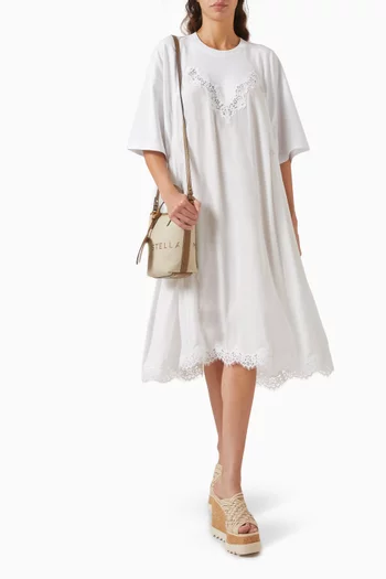 Lingerie Lace-trim Dress in Cotton