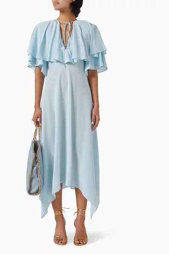 Layered Midi Dress in Silk