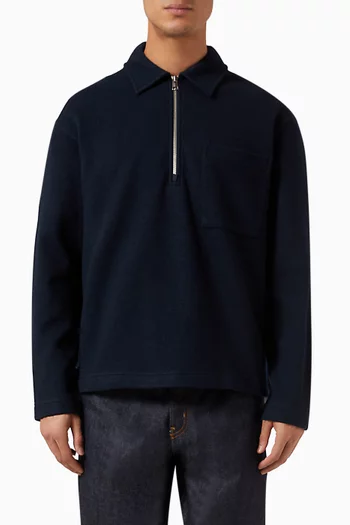 Half-Zip Wool-Blend Jumper