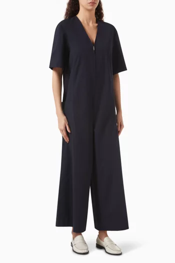 Panelled V-Neck Jumpsuit