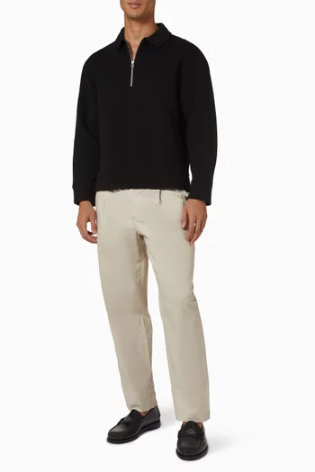 Scuba-Jersey Half-Zip Polo Shirt