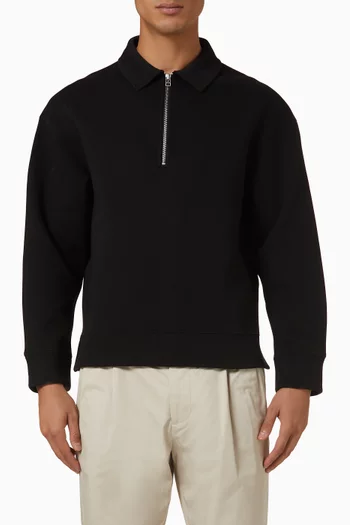 Scuba-Jersey Half-Zip Polo Shirt