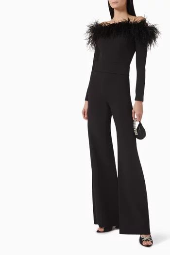 Veasna Off-shoulder Jumpsuit in Crepe