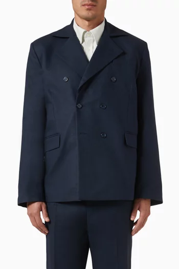 Sports Coat in Double Linen-blend