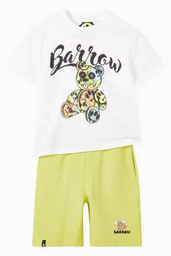 Graphic-print Sweatshorts in Cotton