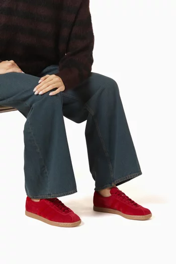Tobacco Low-top Sneakers in Suede