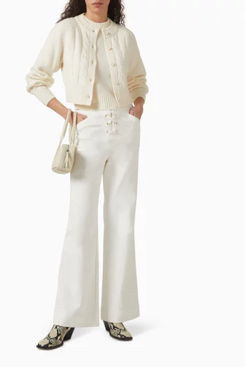 Birkin Lace-up Jeans in Denim