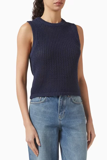 Estelle Crochet Tank Top in Cotton