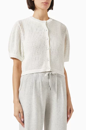 Samantha Crochet Cardigan in Cotton