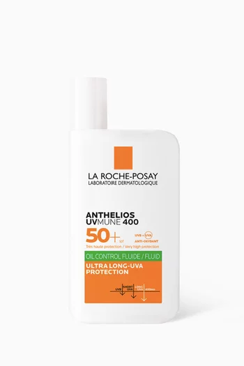 سائل أنثيليوس للتحكم في الدهون مع عامل الحماية SPF50+‎ للبشرة الدهنية المعرضة للحبوب، 50 ملل