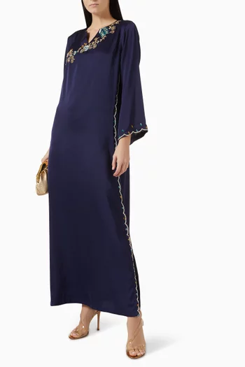Embellished Kaftan in Crepe