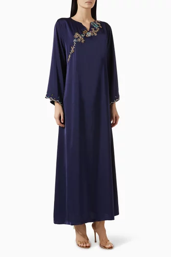 Embellished Kaftan in Crepe