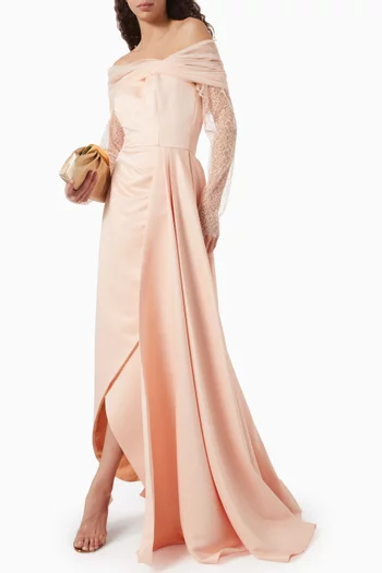 Ispahan Dress in Taffeta & Lace