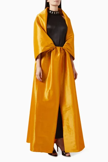 Ora Cape & Dress Set in Taffeta & Satin