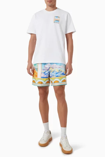 Surreal Pool Shorts in Silk