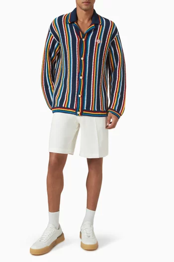 شورت بطيات كتان