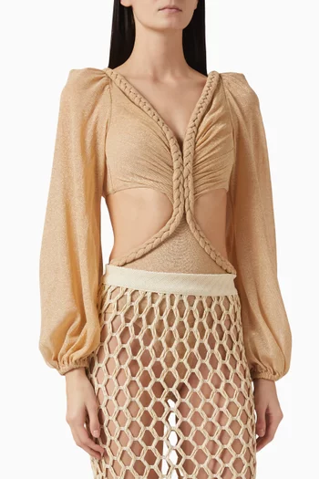 Braided Metallic Bodysuit