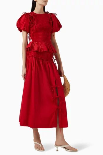 Charlotte Midi Skirt in Organic Cotton