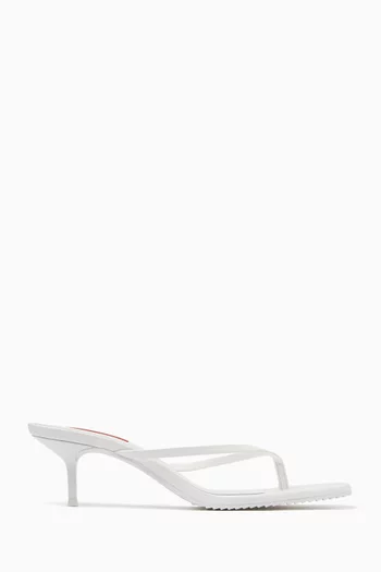 x Malu Thong Mule Sandals in Leather