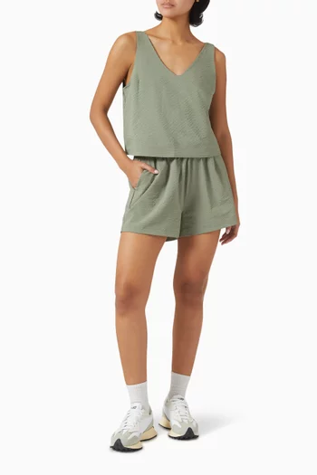 Villa Textured Crop Tank Top