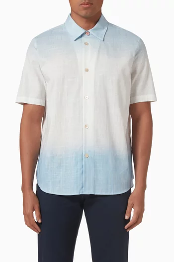 Gradient-print Shirt in Organic Cotton
