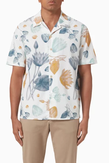 Half Tone Floral Shirt in Cotton