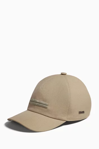 Oasi Lino Baseball Cap in Linen
