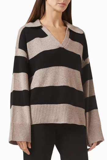 Sawyer Oversized Polo Shirt in Cashmere